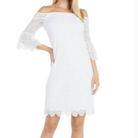 Lilly Pulitzer Dresses & Skirts - LAST DAY TO BUY! NWT Lilly Pulitzer Lexa Dress Resort White Scalloped Shell Lace